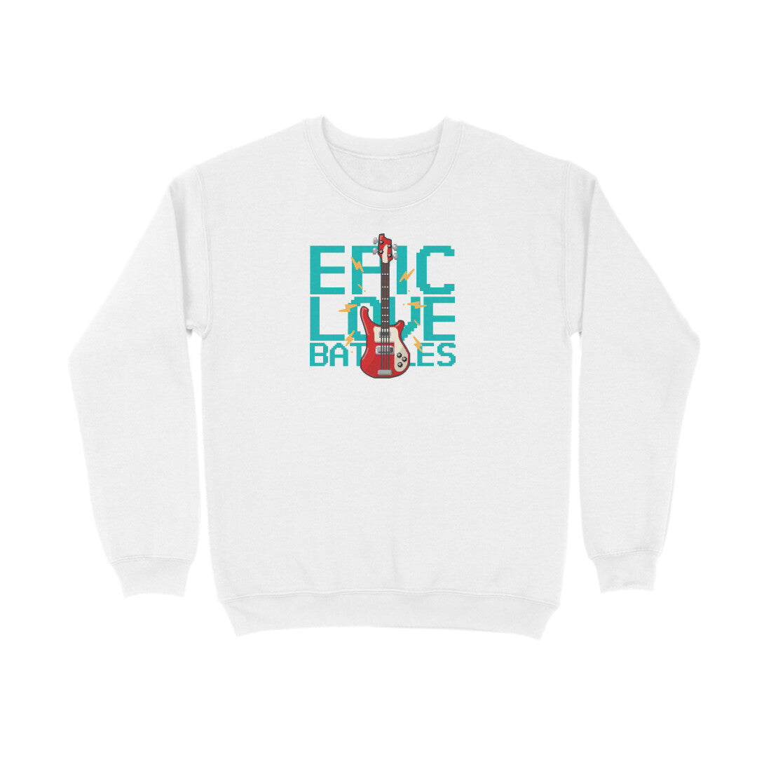 Epic Guitar Sweatshirt-White-Snapper Choice