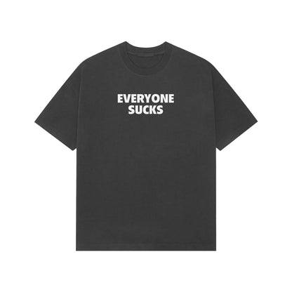 Everyone sucks premium oversized tshirt-Black-Snapper Choice