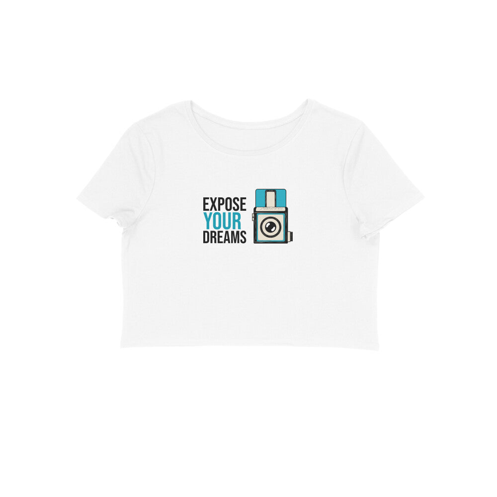 Expose your dreams crop top-White-Snapper Choice
