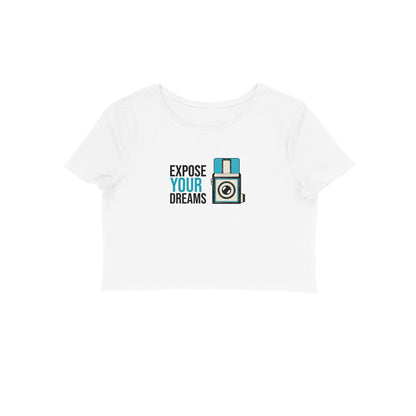 Expose your dreams crop top-White-Snapper Choice