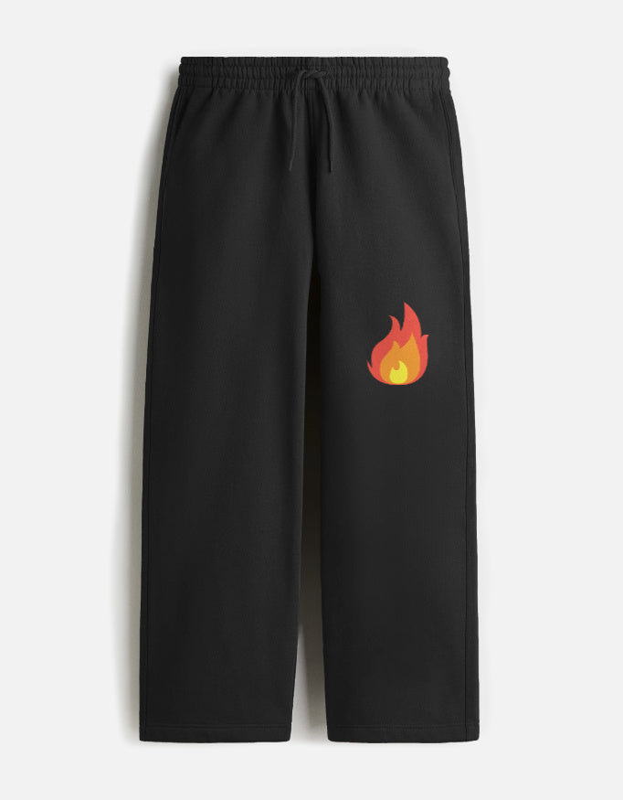Fire Unisex Sweatpants-Black-Snapper Choice