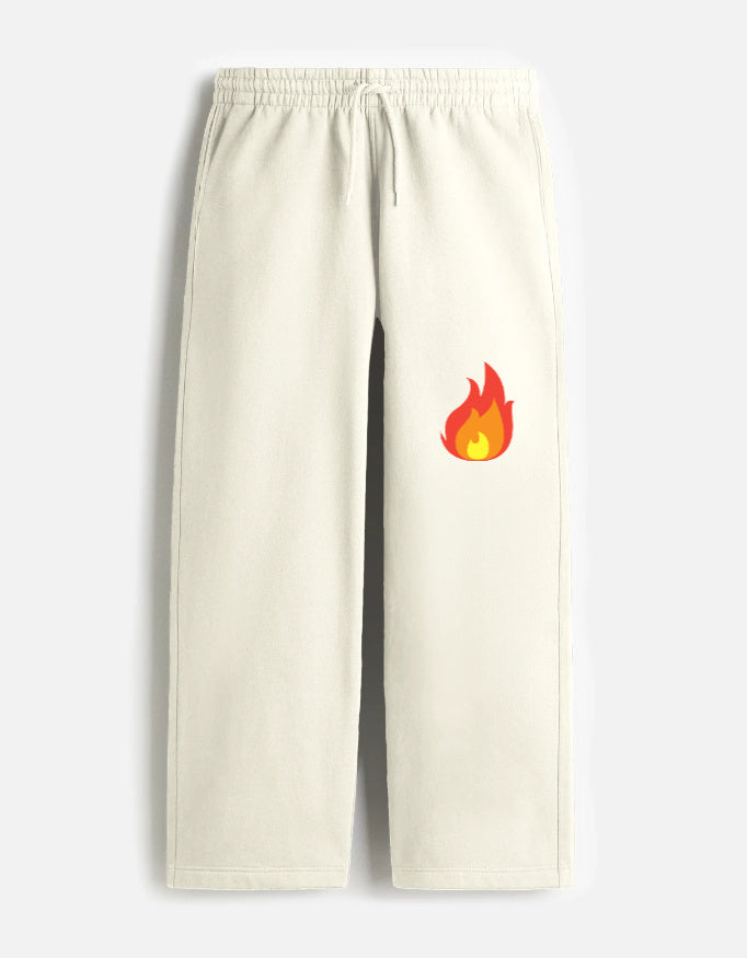 Fire Unisex Sweatpants-Off White-Snapper Choice