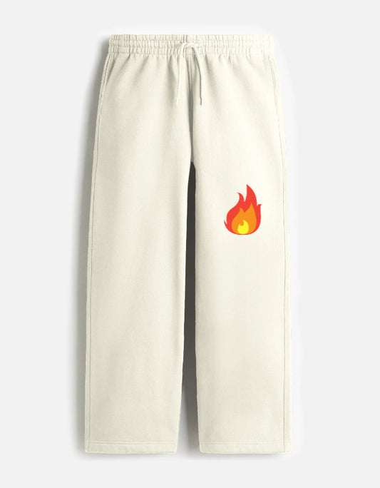 Fire Unisex Sweatpants-Off White-Snapper Choice