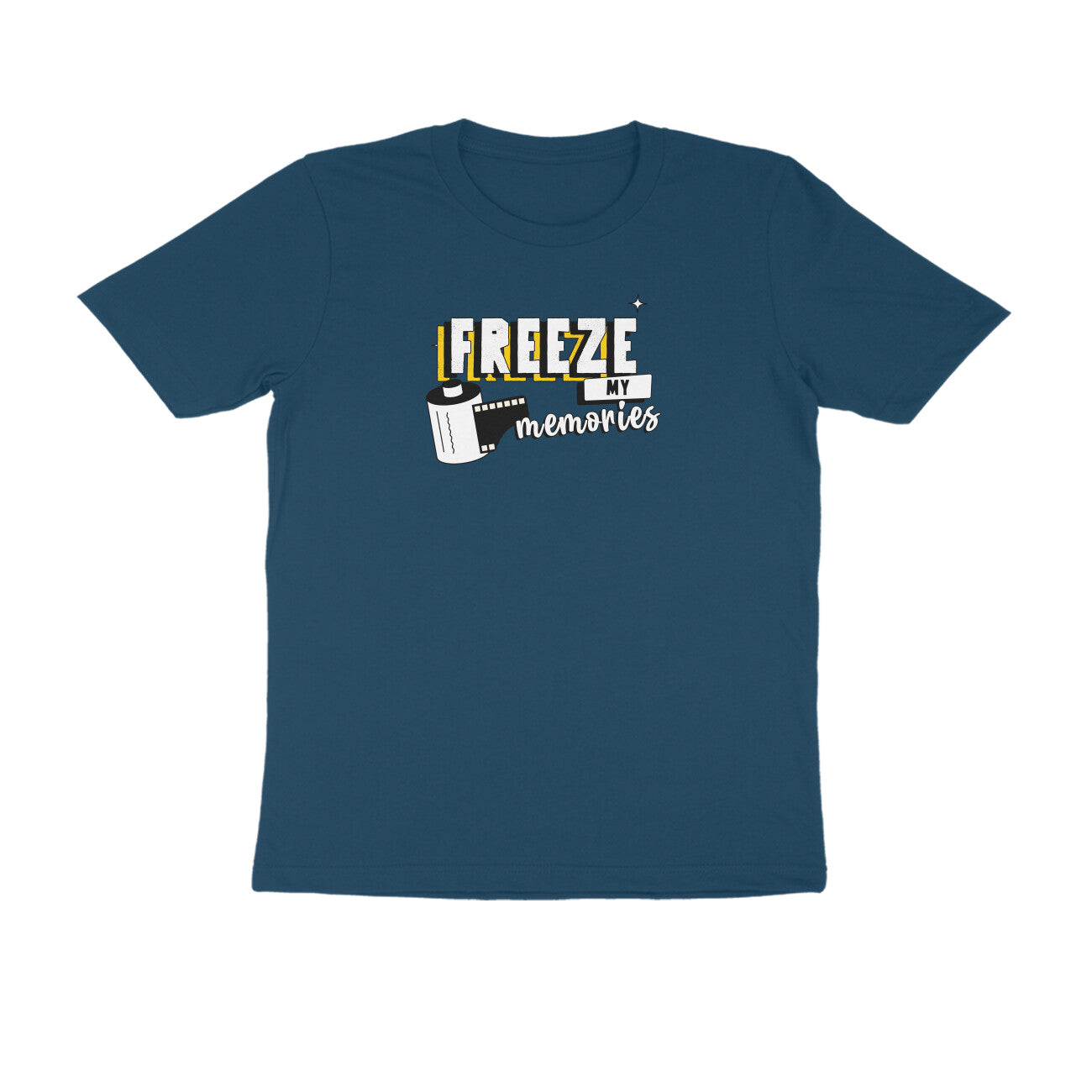 freeze my memories t-shirt-Navy Blue-Snapper Choice