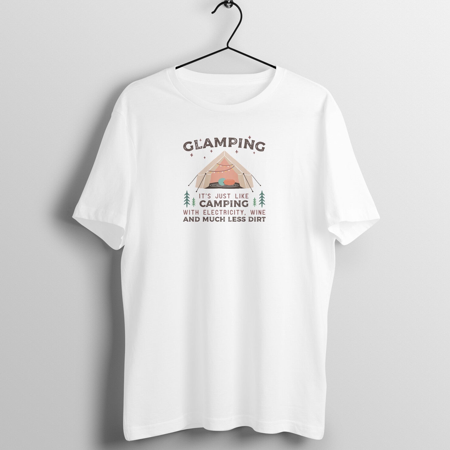 Glamping T-Shirt White - Snapper Choice