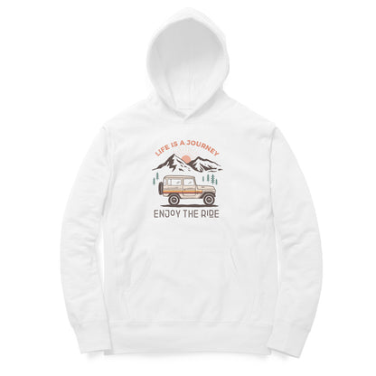 Enjoy The Ride Unisex Hoodie White - Snapper Choice