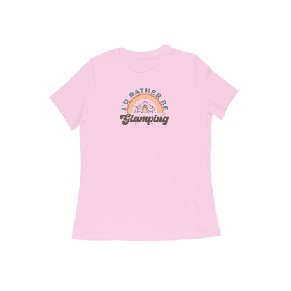 Camping Women T-Shirt Light Pink - Snapper Choice