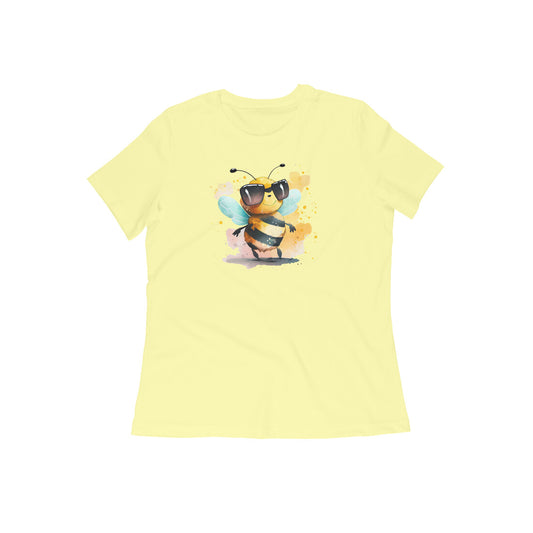 Bee Women Tshirt Butter Yellow - Snapper Choice