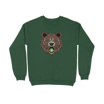 Bear Unisex Sweatshirt Olive Green - Snapper Choice