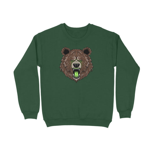 Bear Unisex Sweatshirt Olive Green - Snapper Choice