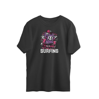 Surfing Oversized T-Shirt Black - Snapper Choice