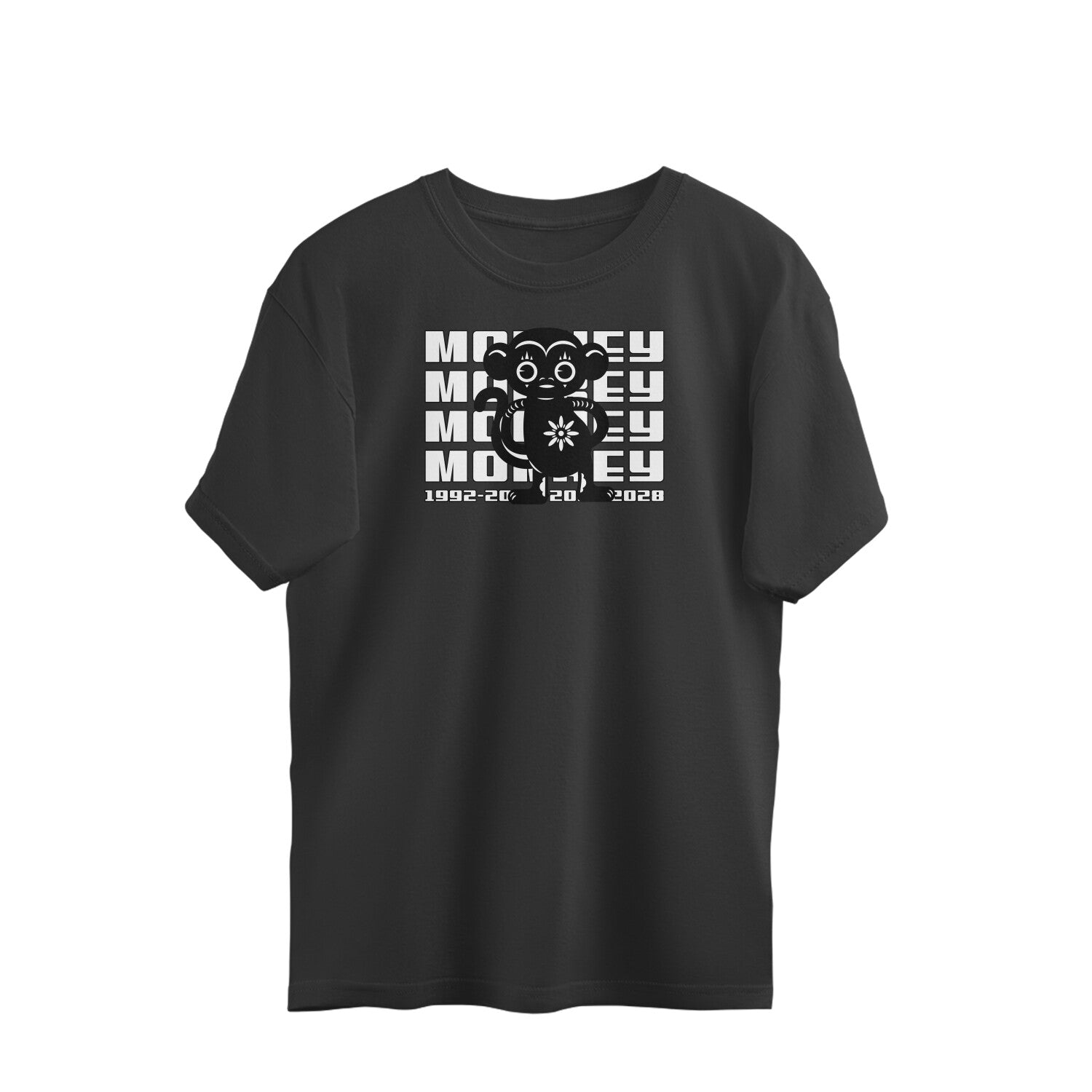 Monkey Oversized T-Shirt Black - Snapper Choice