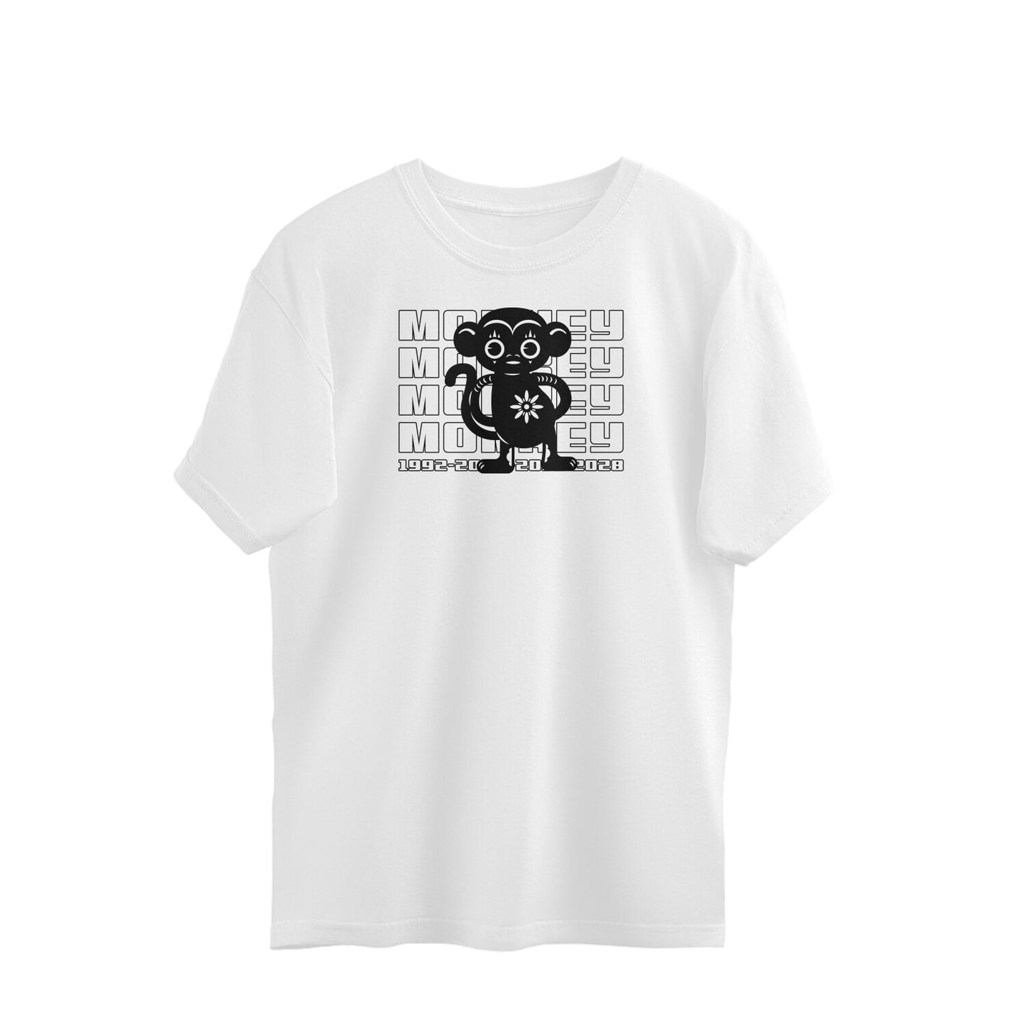 Monkey Oversized T-Shirt White - Snapper Choice