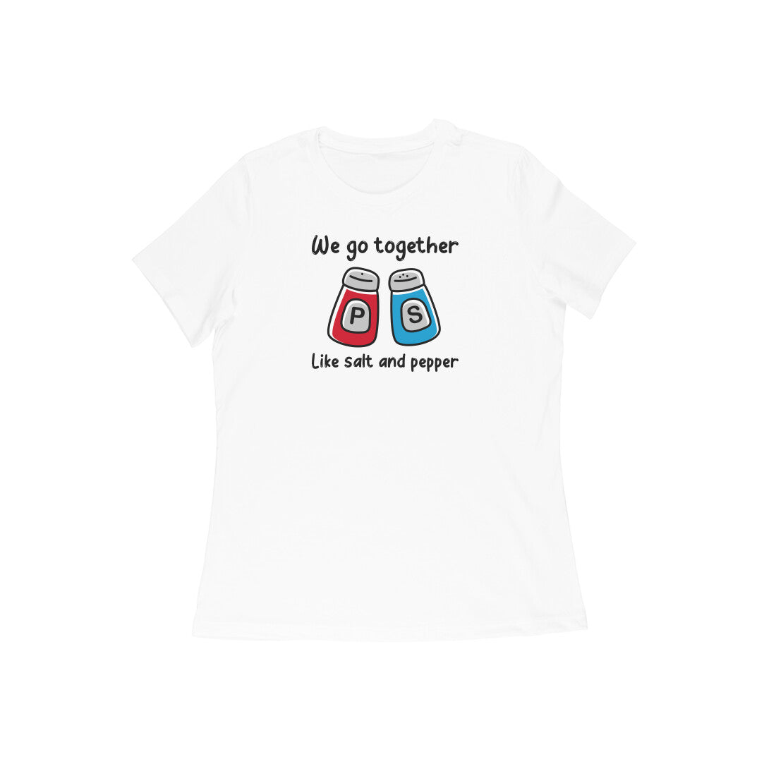 Salt & Pepper Women's Tshirt White - Snapper Choice