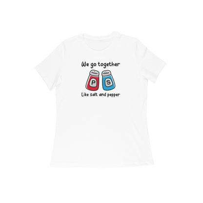 Salt & Pepper Women's Tshirt White - Snapper Choice