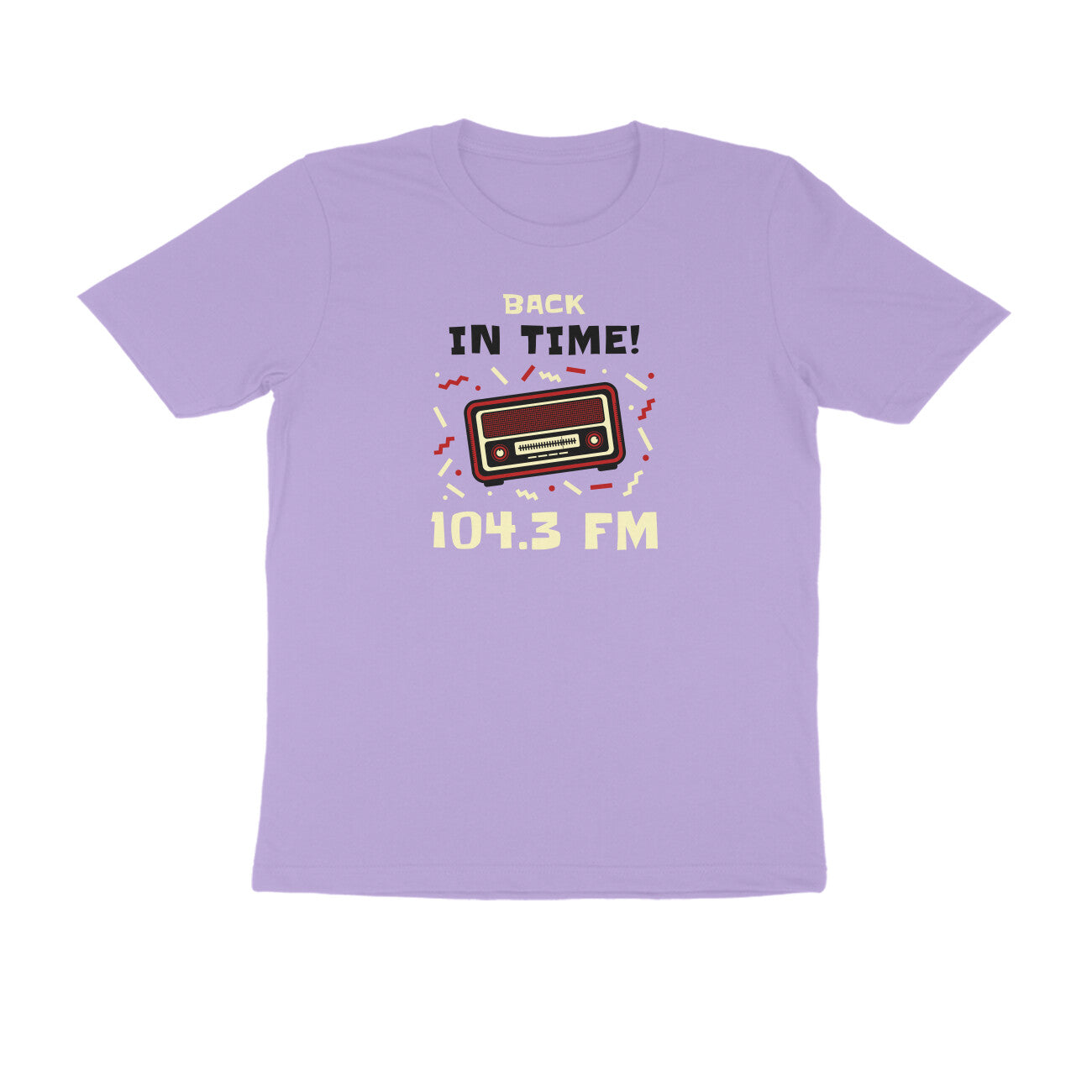 Back in time men's t-shirt Iris Lavender - Snapper Choice