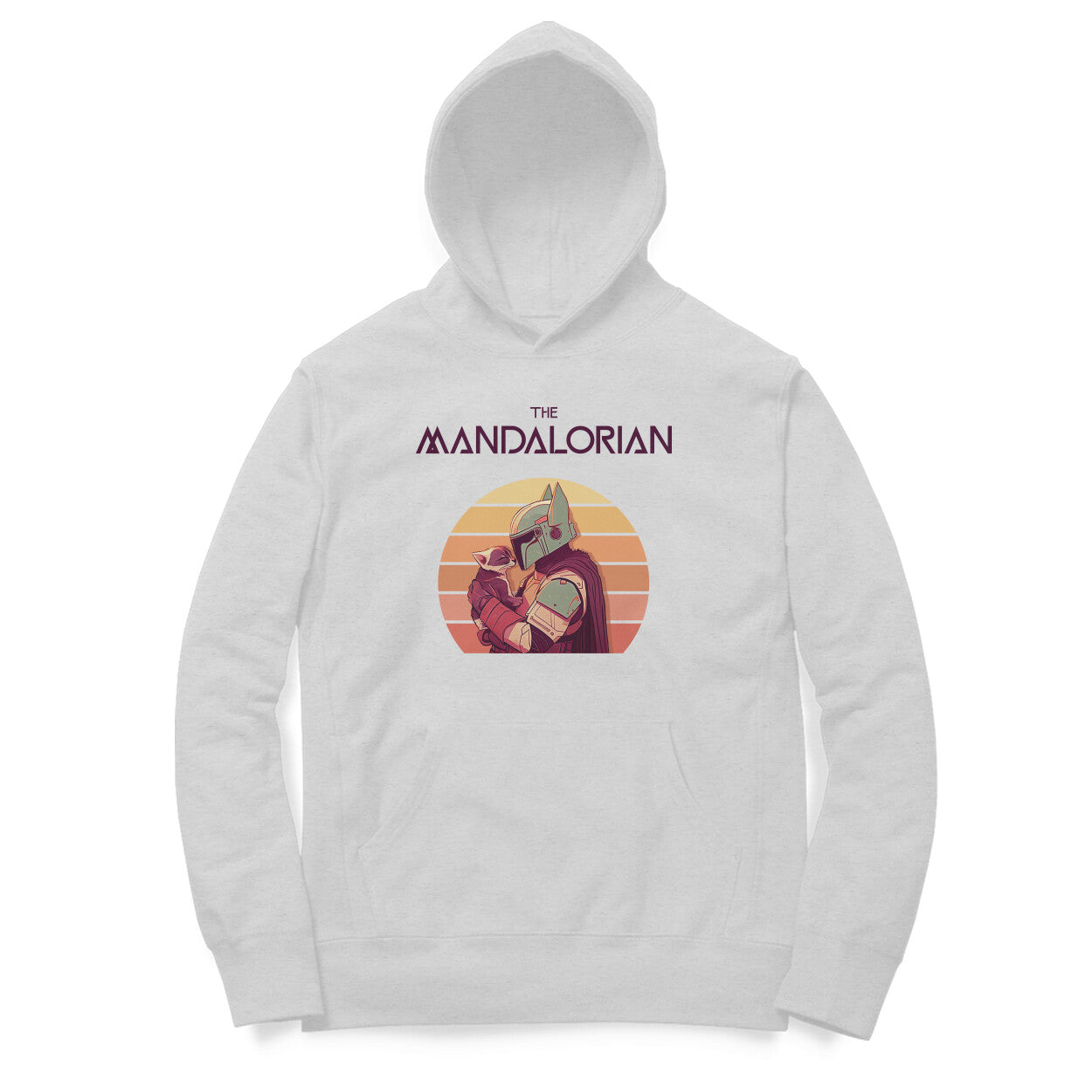 The Mandalorian unisex hoodie Melange Grey - Snapper Choice