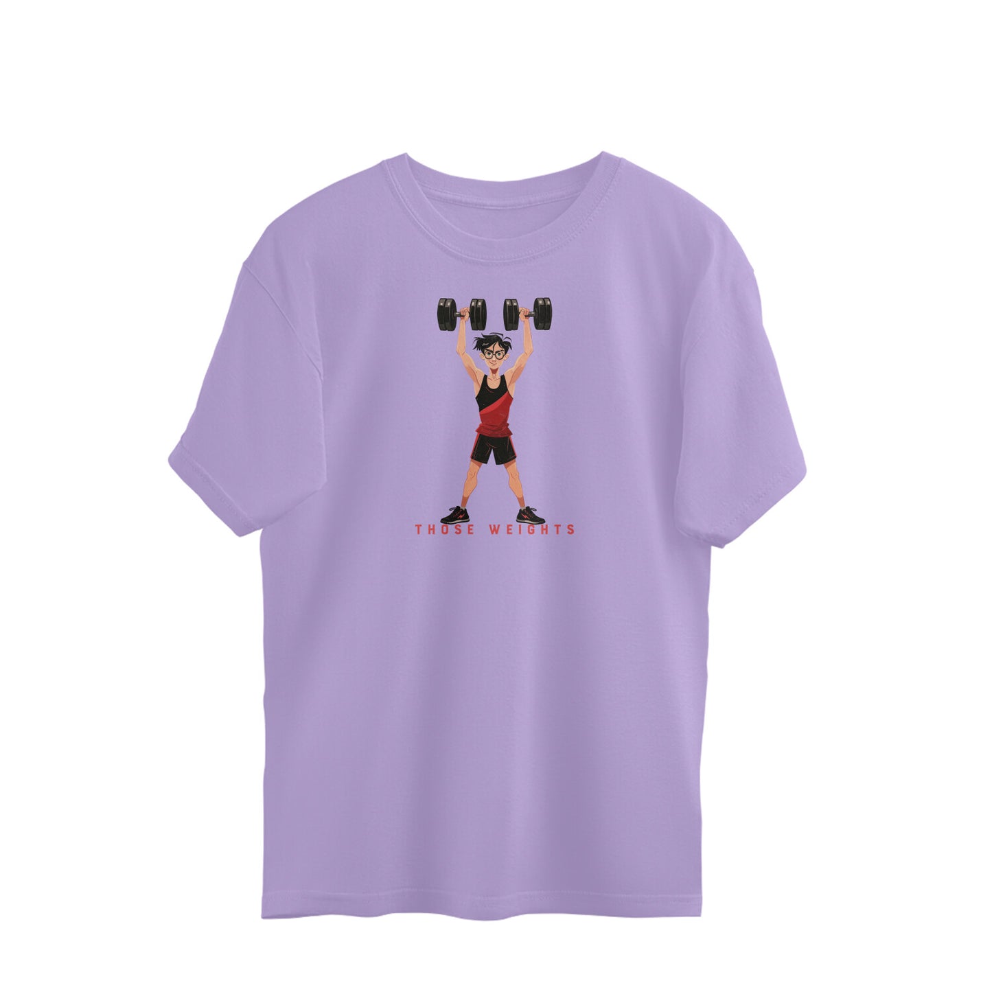 Those weights Oversized t-shirt Iris Lavender - Snapper Choice