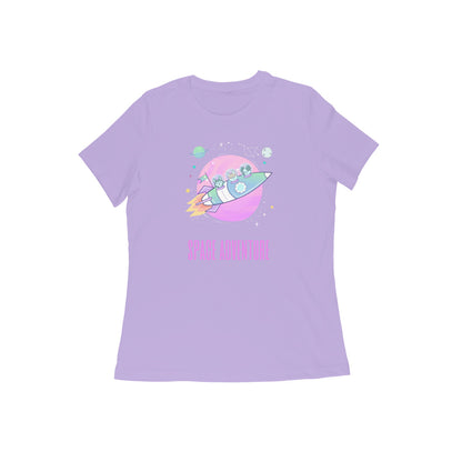 Space adventure Women's t-shirt Iris Lavender - Snapper Choice