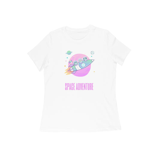 Space adventure Women's t-shirt White - Snapper Choice