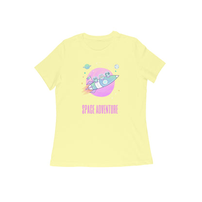 Space adventure Women's t-shirt Butter Yellow - Snapper Choice