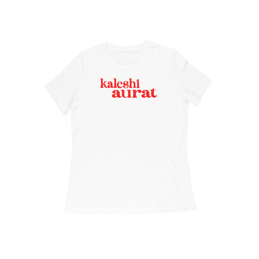Kaleshi aurat women t-shirt-White-Snapper Choice