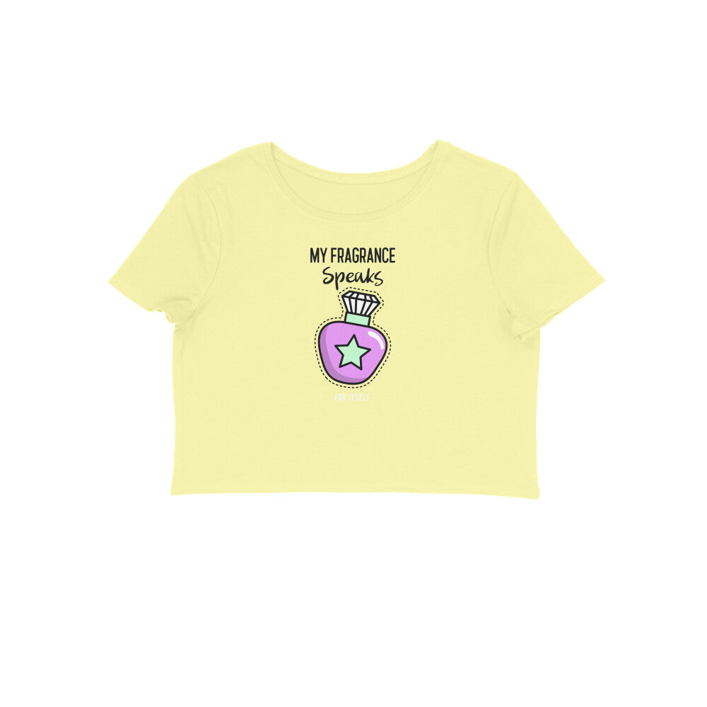 My Fragrance speaks crop top-Butter Yellow-Snapper Choice