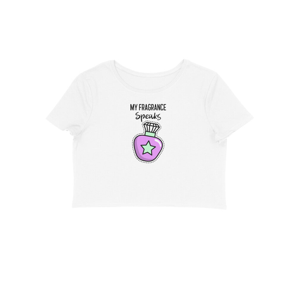 My Fragrance speaks crop top-White-Snapper Choice