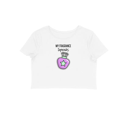 My Fragrance speaks crop top-White-Snapper Choice