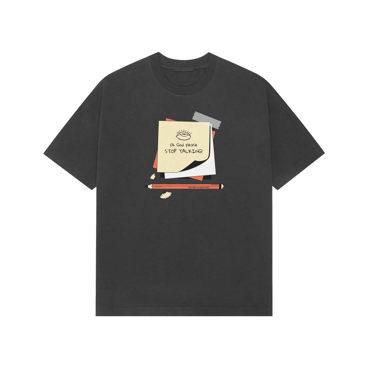 Oh God please stop talking Premium Oversized tshirt-Black-Snapper Choice
