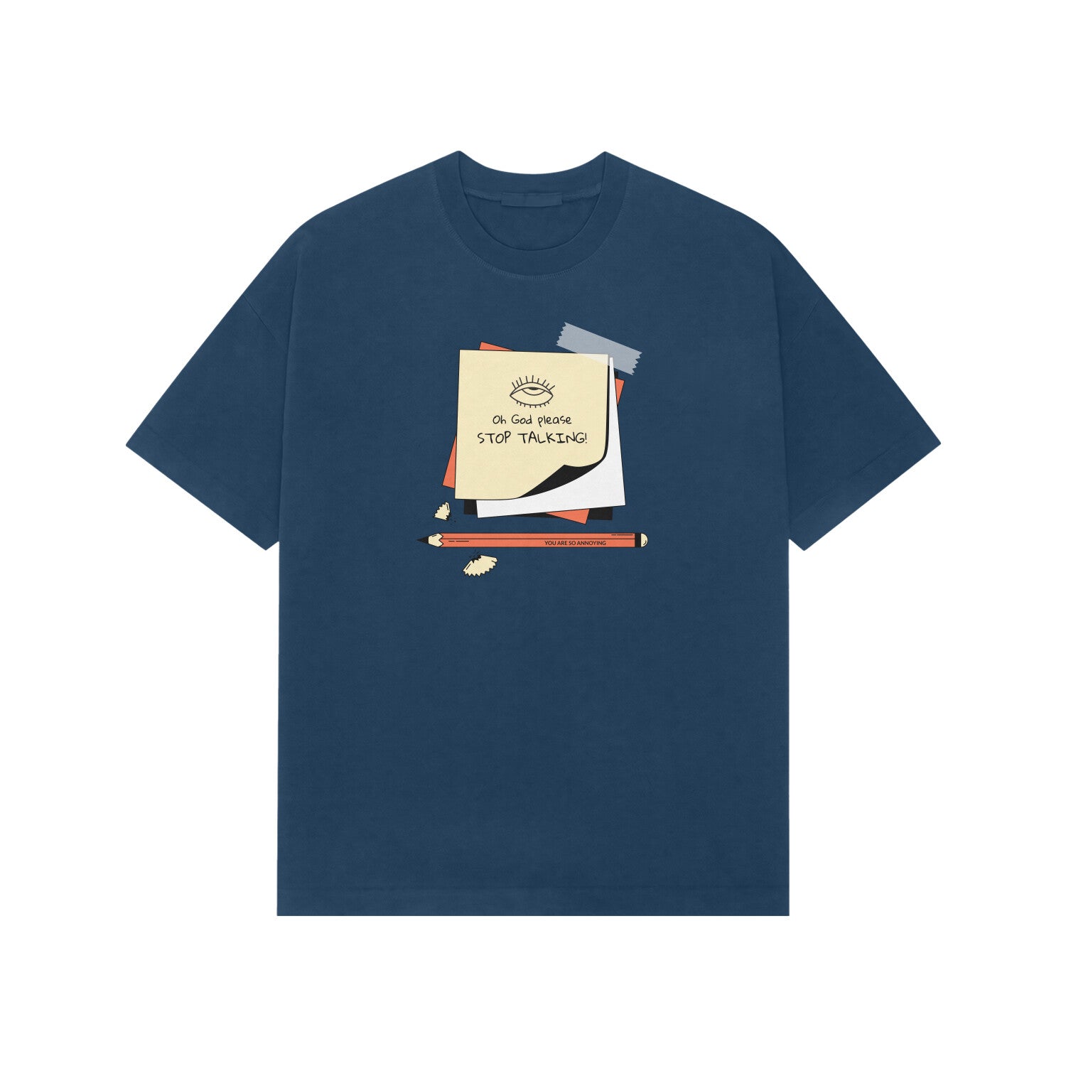Oh God please stop talking Premium Oversized tshirt-Navy Blue-Snapper Choice