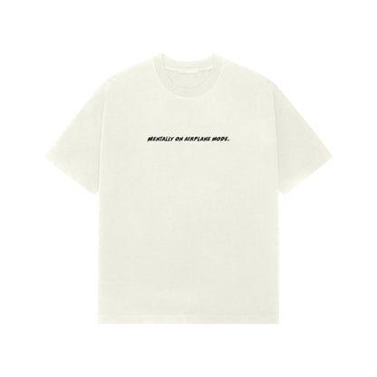 Mentally on airplane mode premium oversized tshirt-Ivory-Snapper Choice