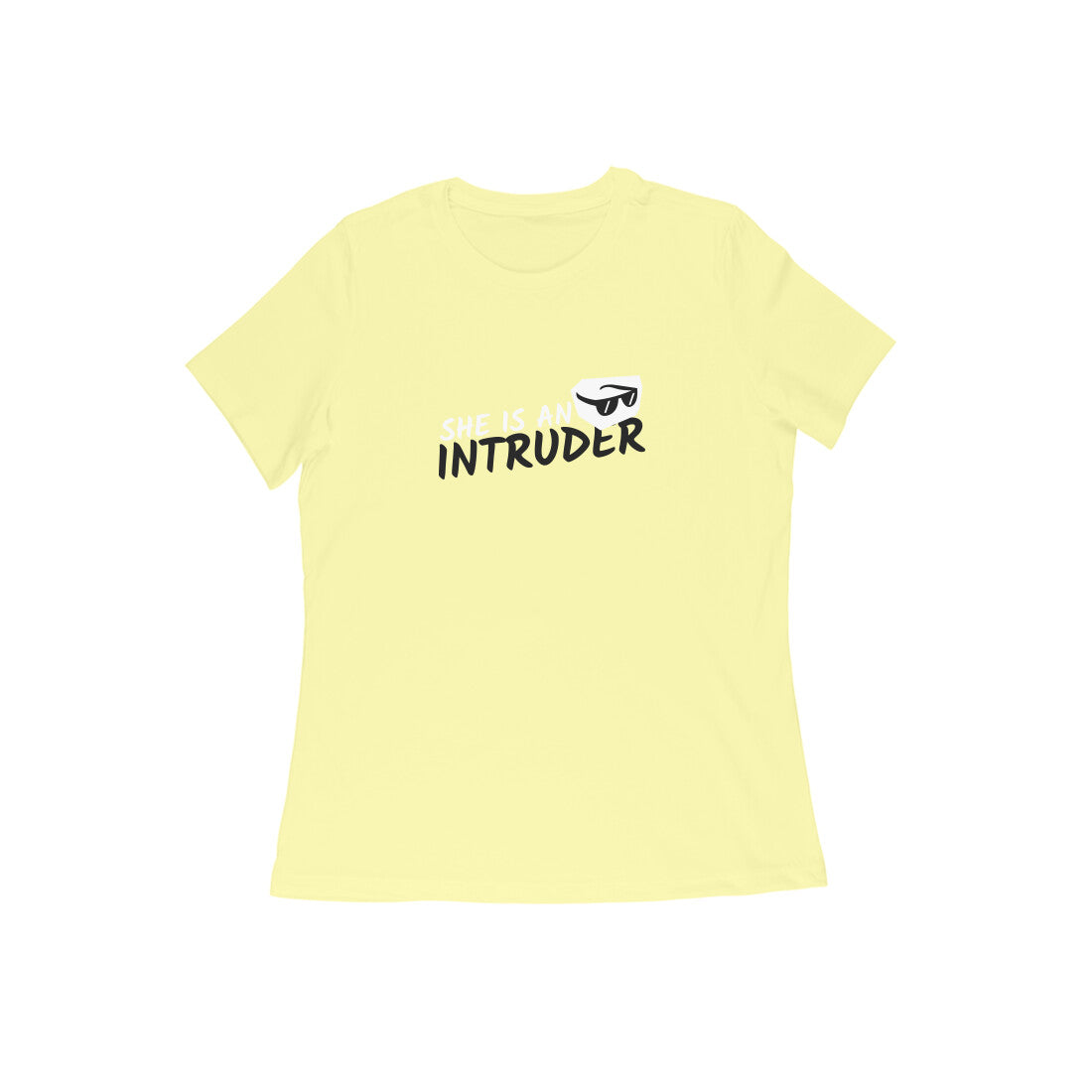 she is an intruder women t-shirt-Butter Yellow-Snapper Choice