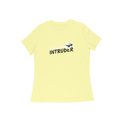 she is an intruder women t-shirt-Butter Yellow-Snapper Choice
