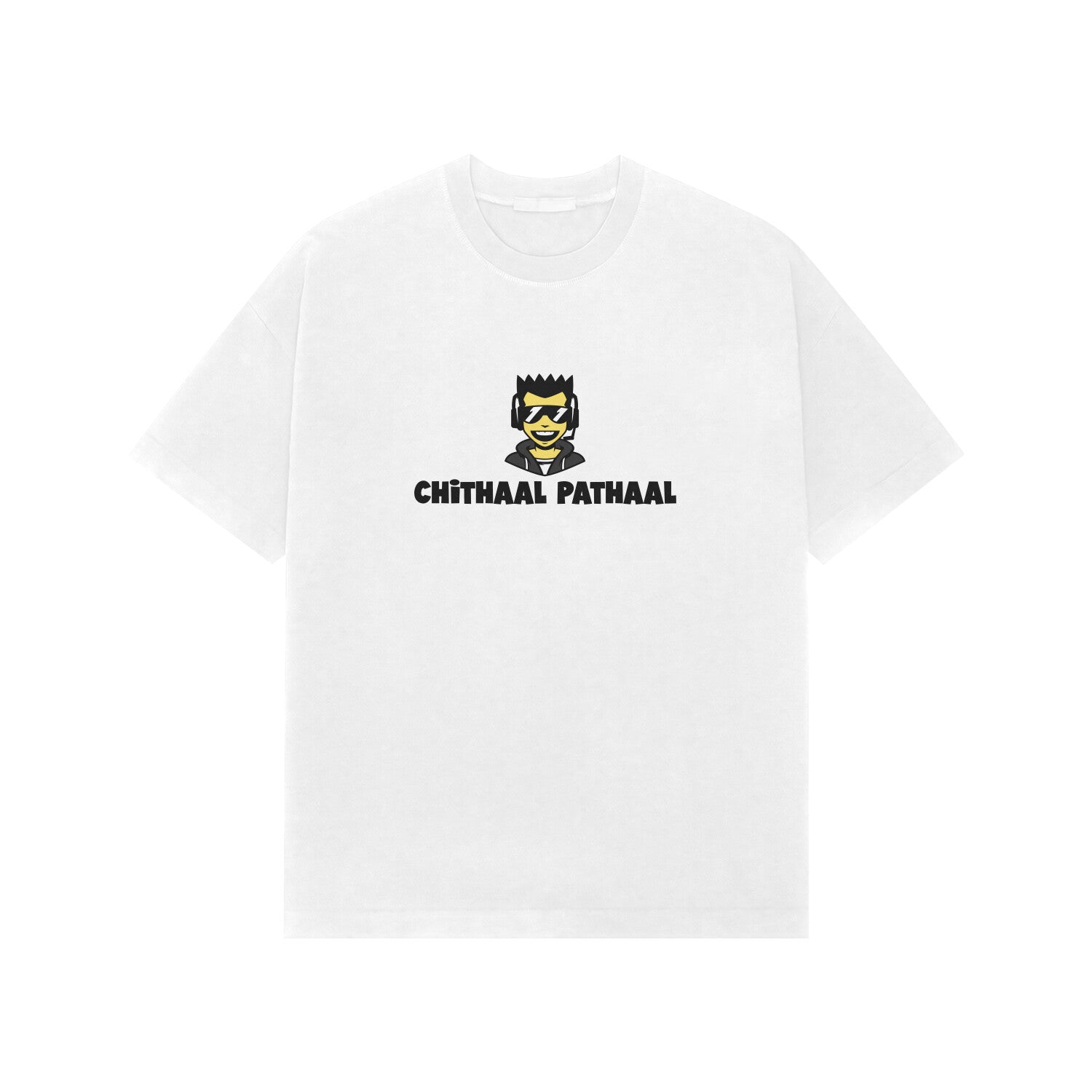 Chitaal pathaal (Kannada slang) premium oversized tshirt-White-Snapper Choice