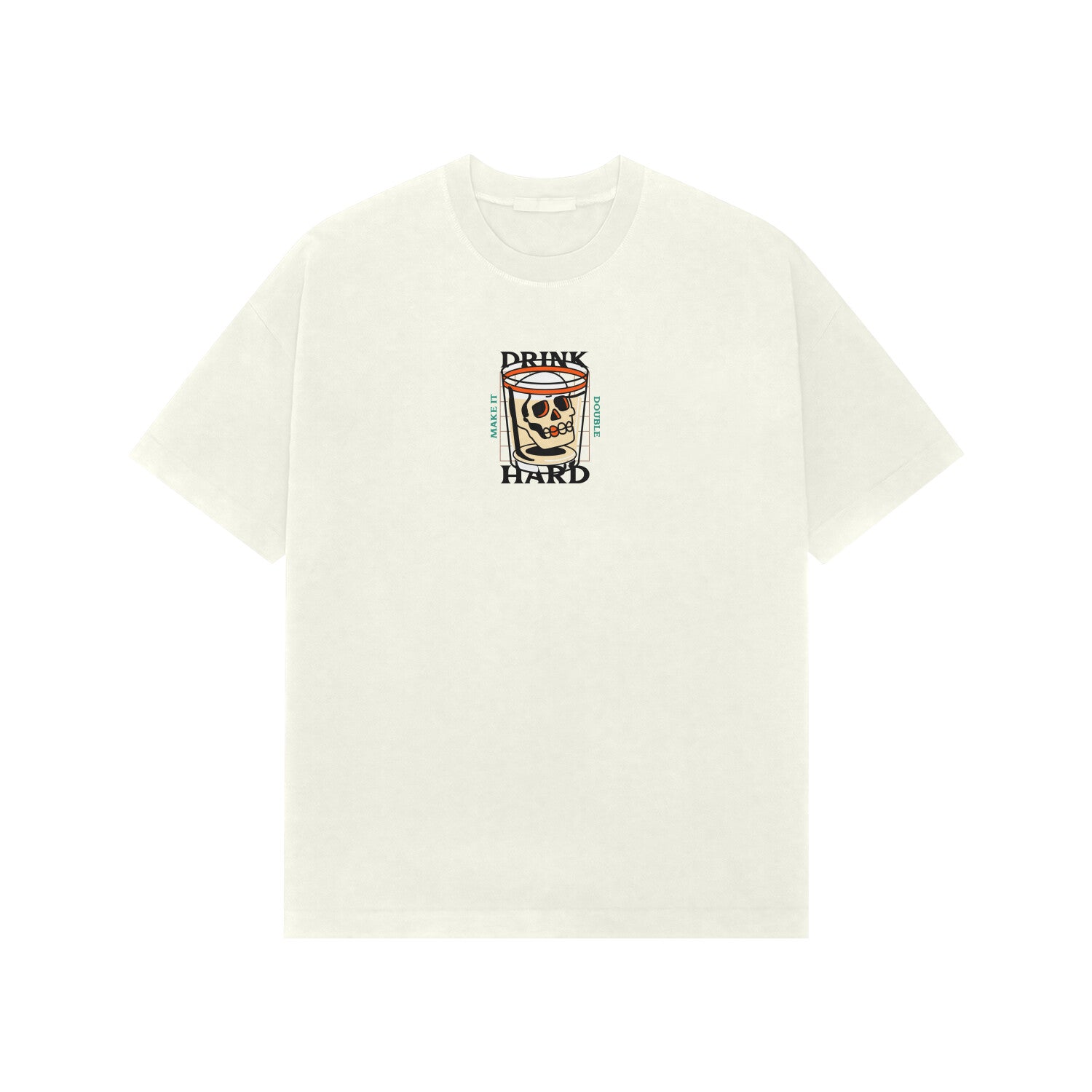 Drink hard premium oversized t-shirt-Ivory-Snapper Choice