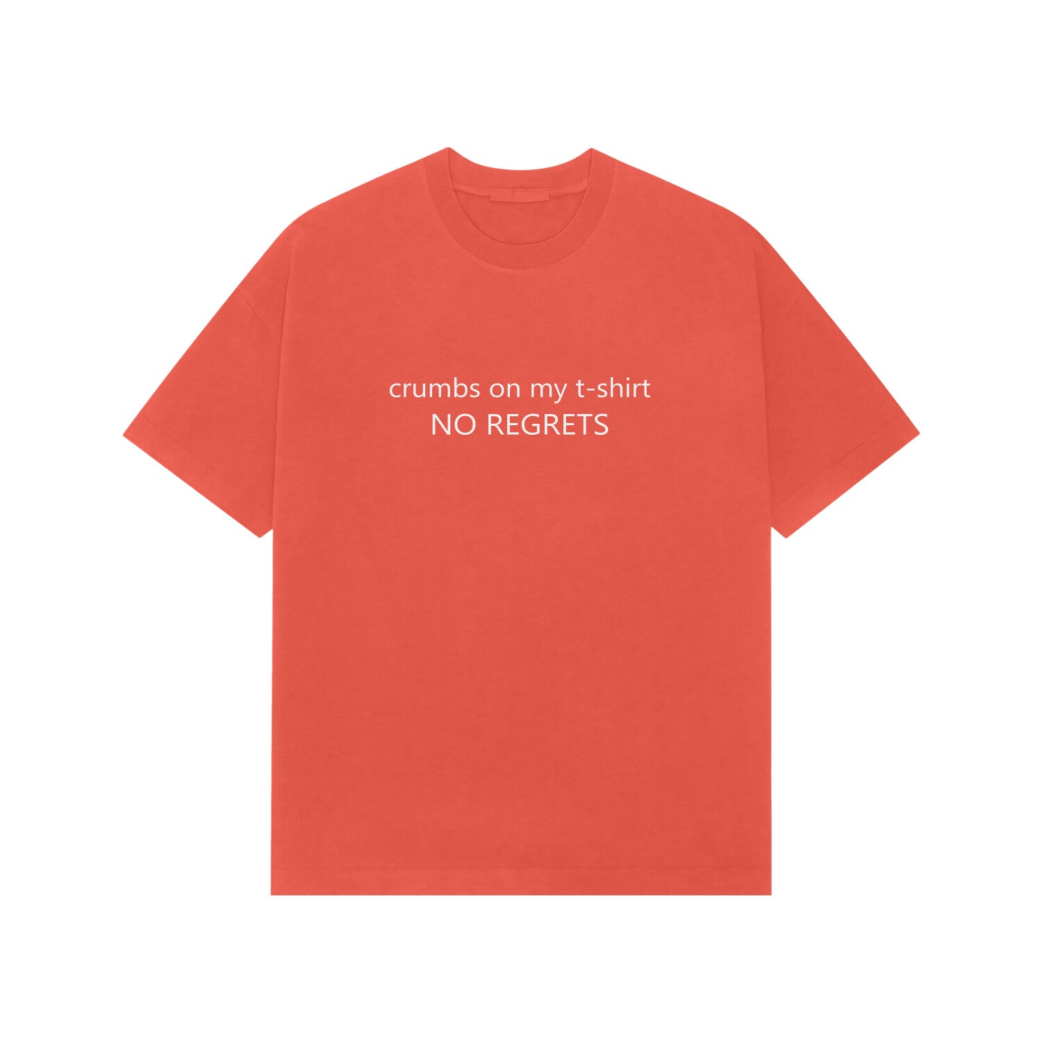 crumbs on my t-shirt Premium oversized t-shirt-Brick Red-Snapper Choice