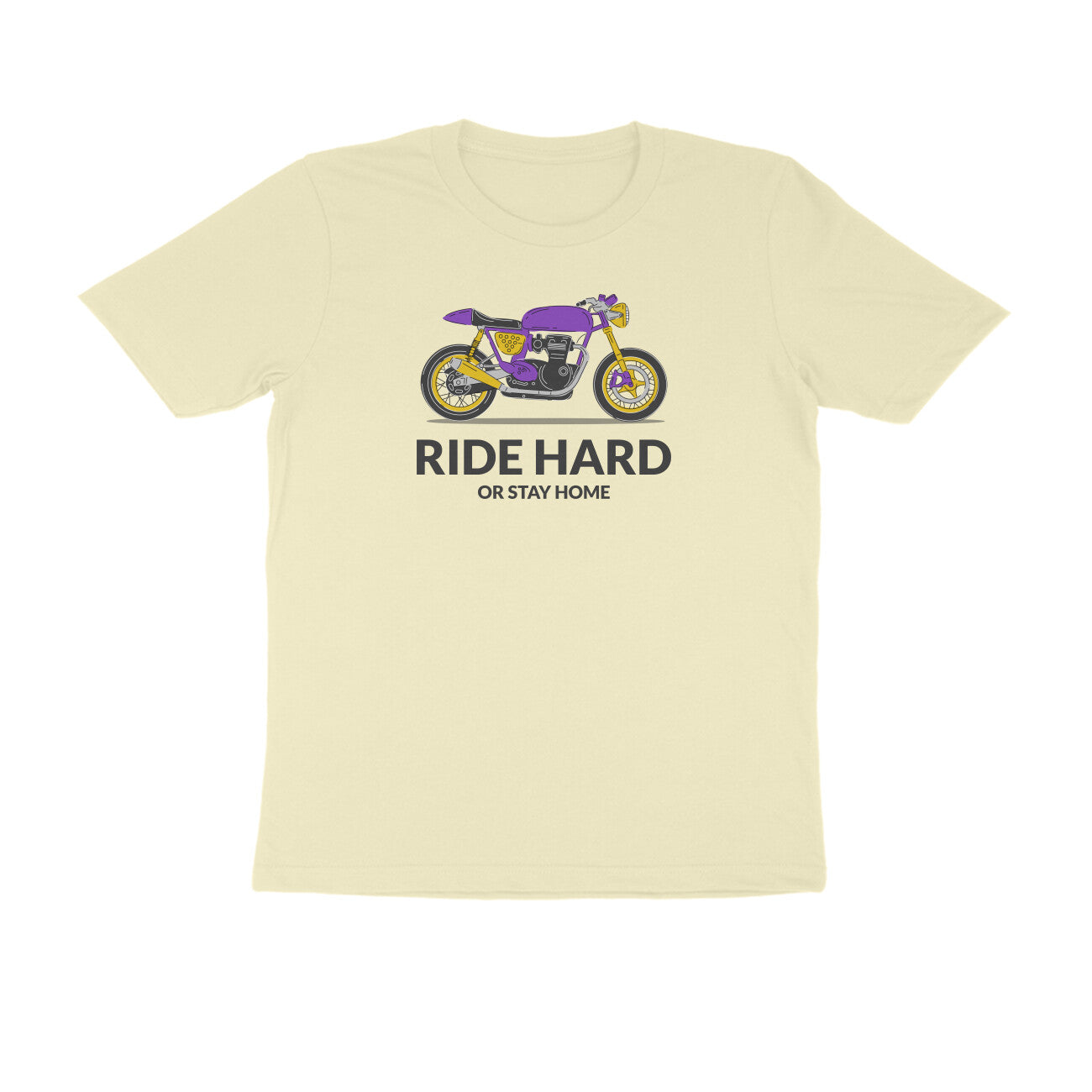 Ride hard or stay home men's tshirt-Almond-Snapper Choice