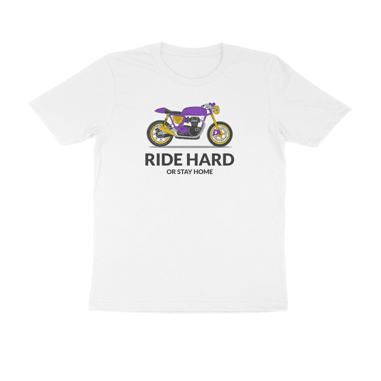 Ride hard or stay home men's tshirt-White-Snapper Choice