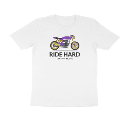 Ride hard or stay home men's tshirt-White-Snapper Choice
