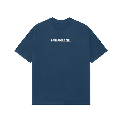 Bangalore Girl Premium Oversized Tshirt-Navy Blue-Snapper Choice