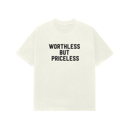 Worthless but priceless premium Oversized tshirt-Ivory-Snapper Choice