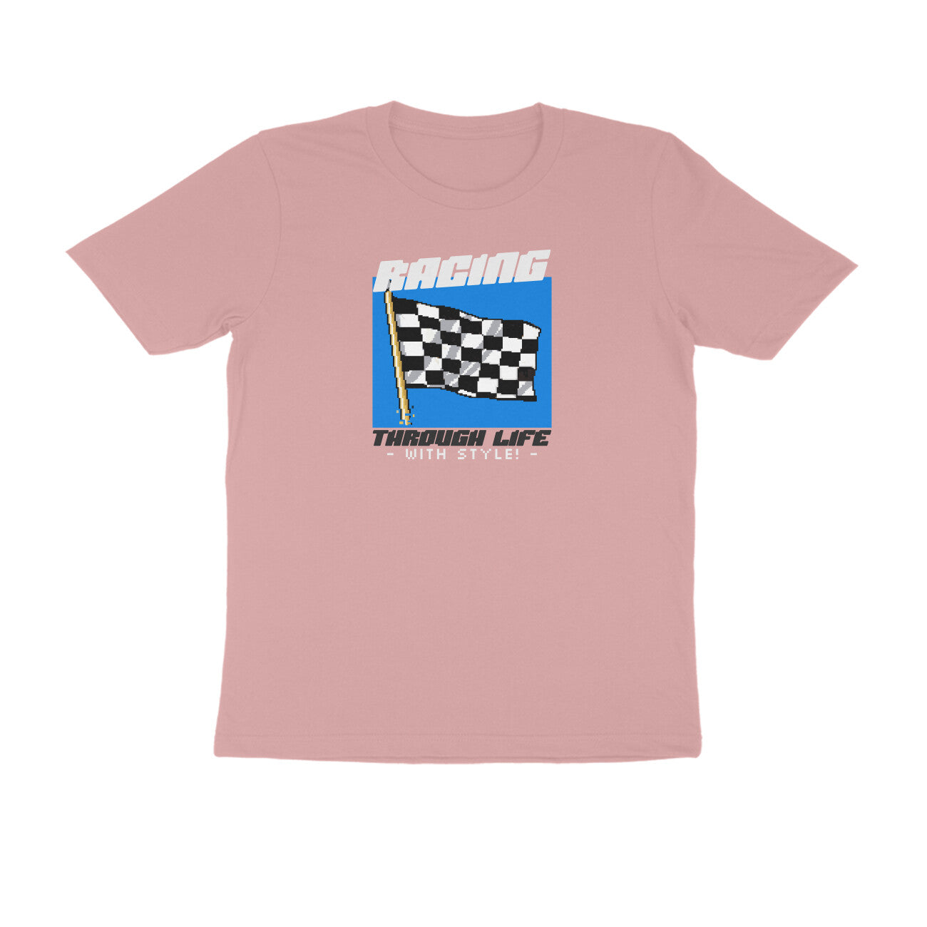 Racing through Life men's t-shirt-Pastel Dusty-Snapper Choice