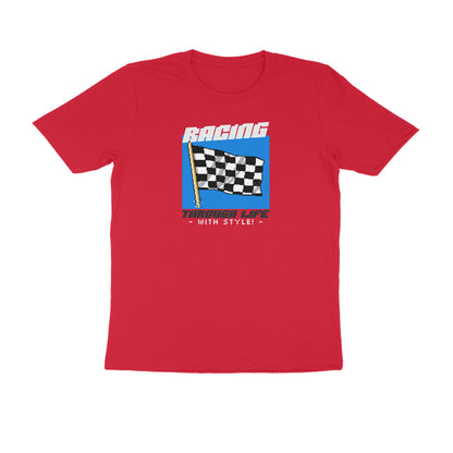 Racing through Life men's t-shirt-Red-Snapper Choice
