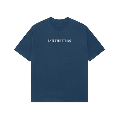 Anti-everything premium oversized tshirt-Navy Blue-Snapper Choice