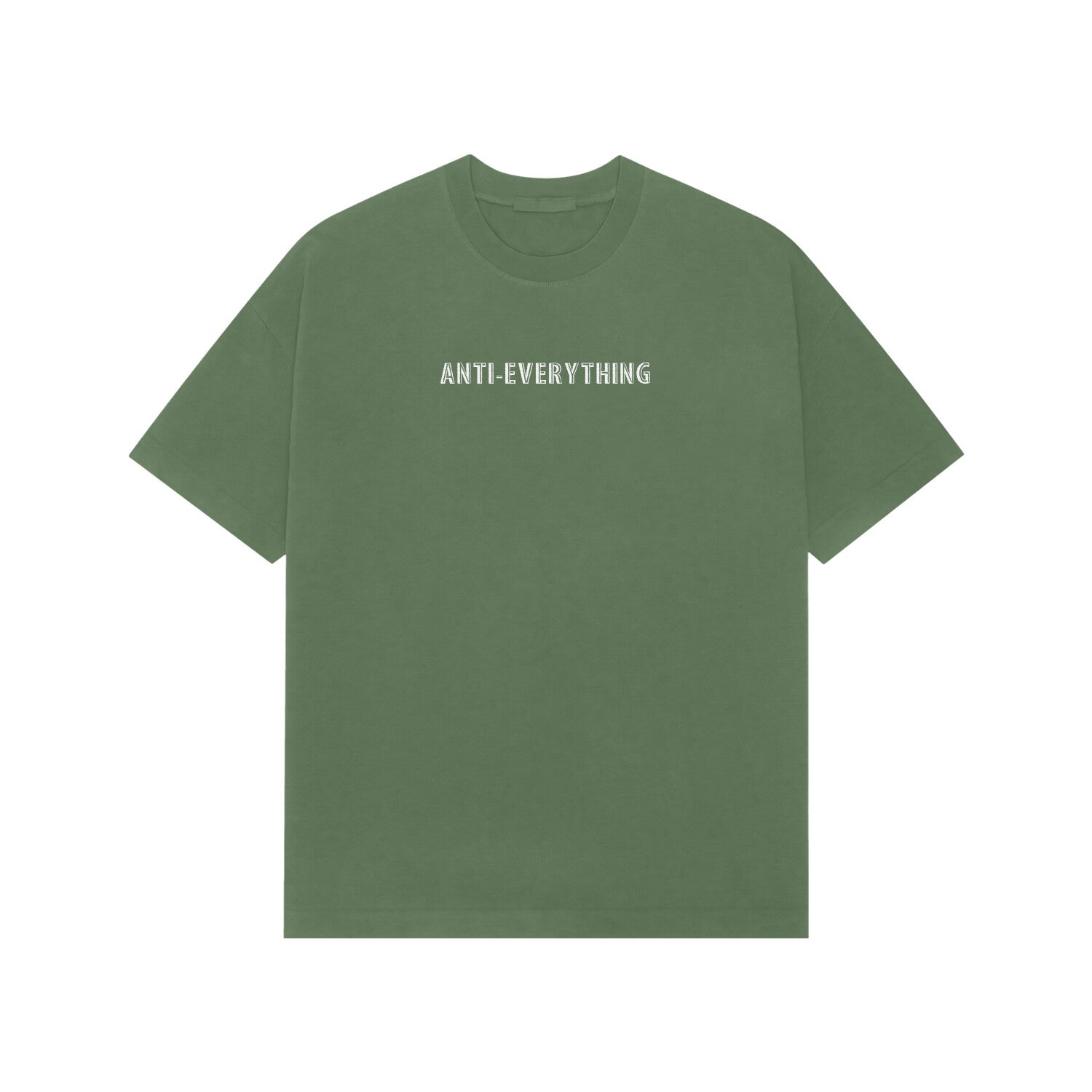 Anti-everything premium oversized tshirt-Forest Green-Snapper Choice