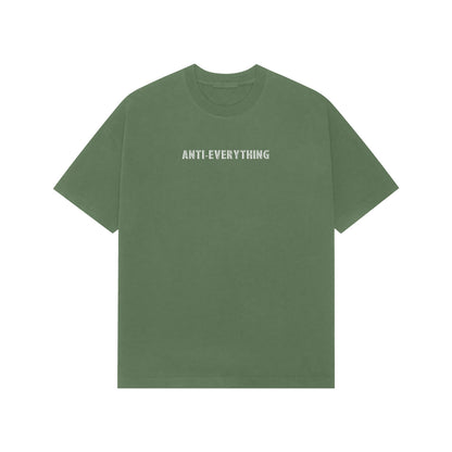 Anti-everything premium oversized tshirt-Forest Green-Snapper Choice