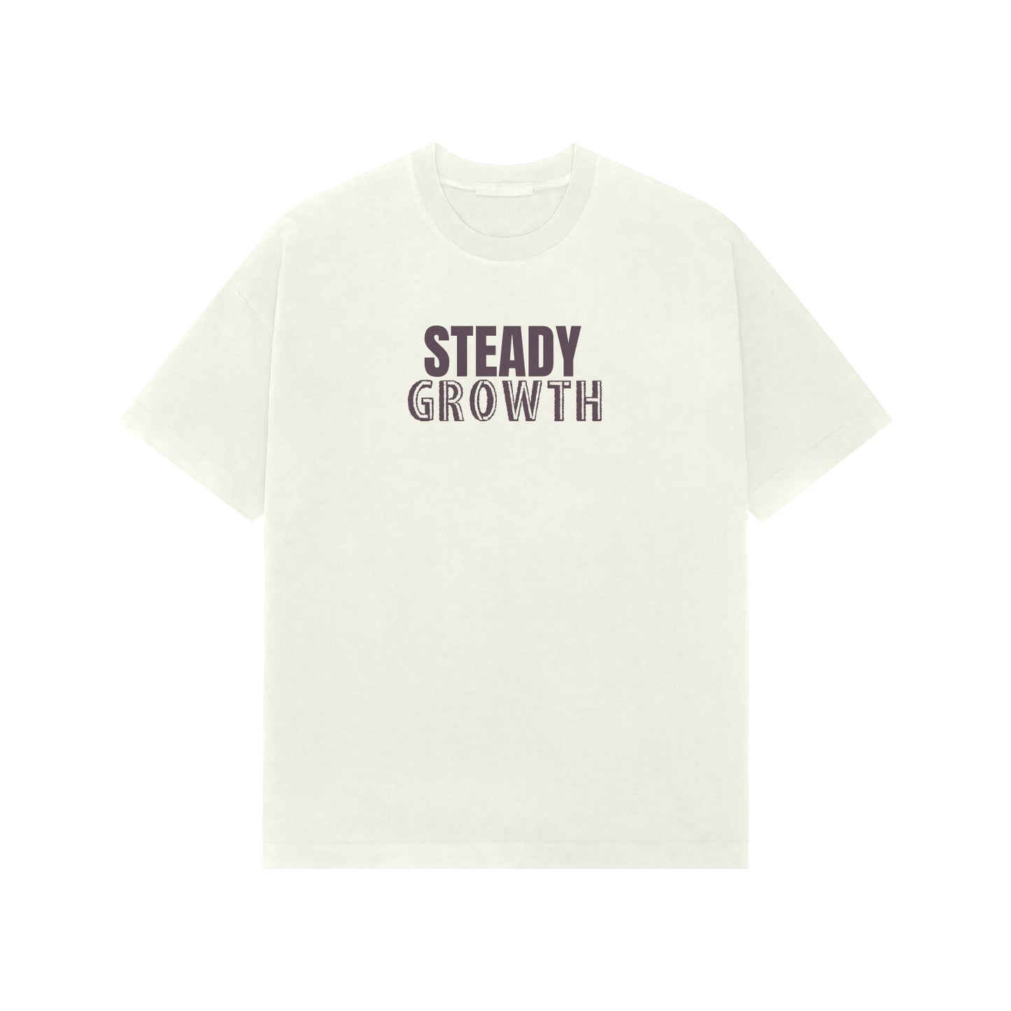 Steady Growth Premium Oversized tshirt-Ivory-Snapper Choice