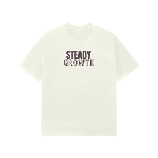 Steady Growth Premium Oversized tshirt-Ivory-Snapper Choice