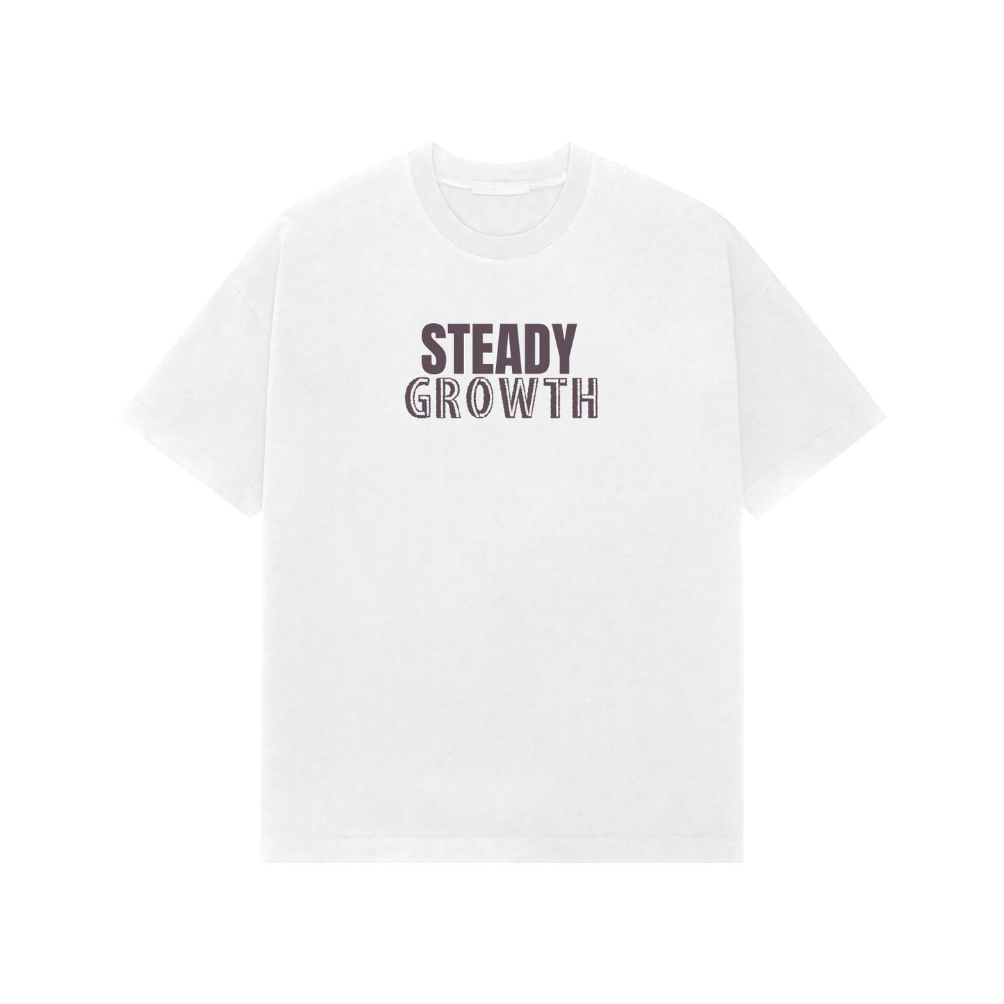 Steady Growth Premium Oversized tshirt-White-Snapper Choice